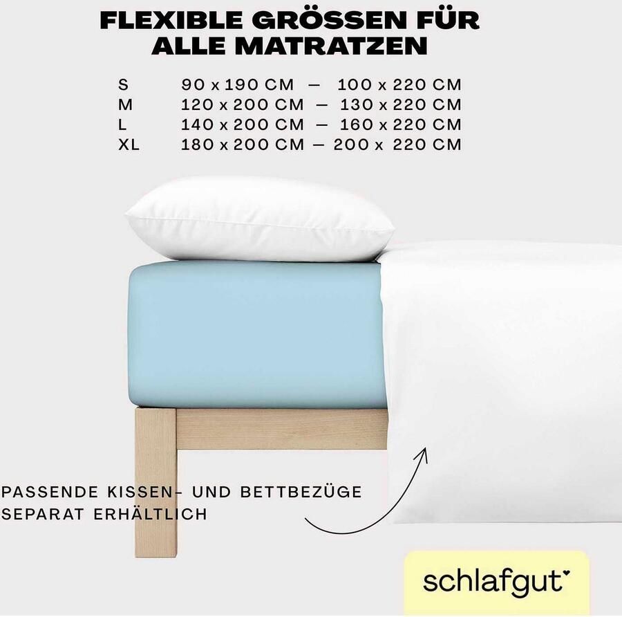 Schlafgut Hoeslaken EASY jersey elastaan MADE IN GREEN by OEKO-TEX (1 stuk) - Foto 6