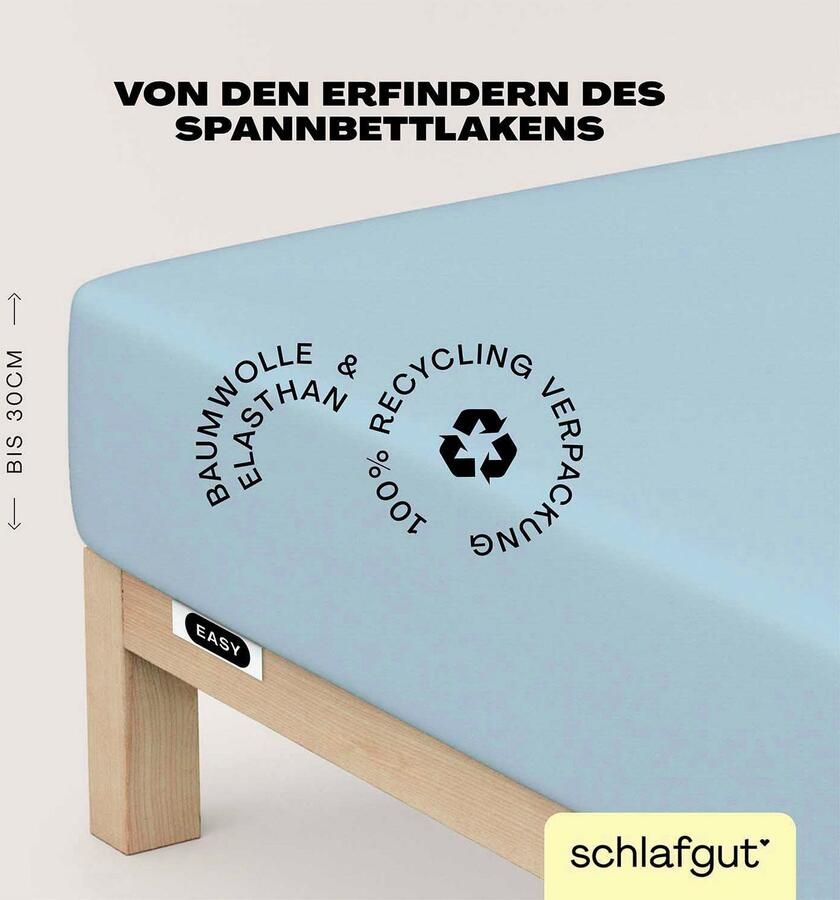Schlafgut Hoeslaken EASY jersey elastaan MADE IN GREEN by OEKO-TEX (1 stuk) - Foto 12