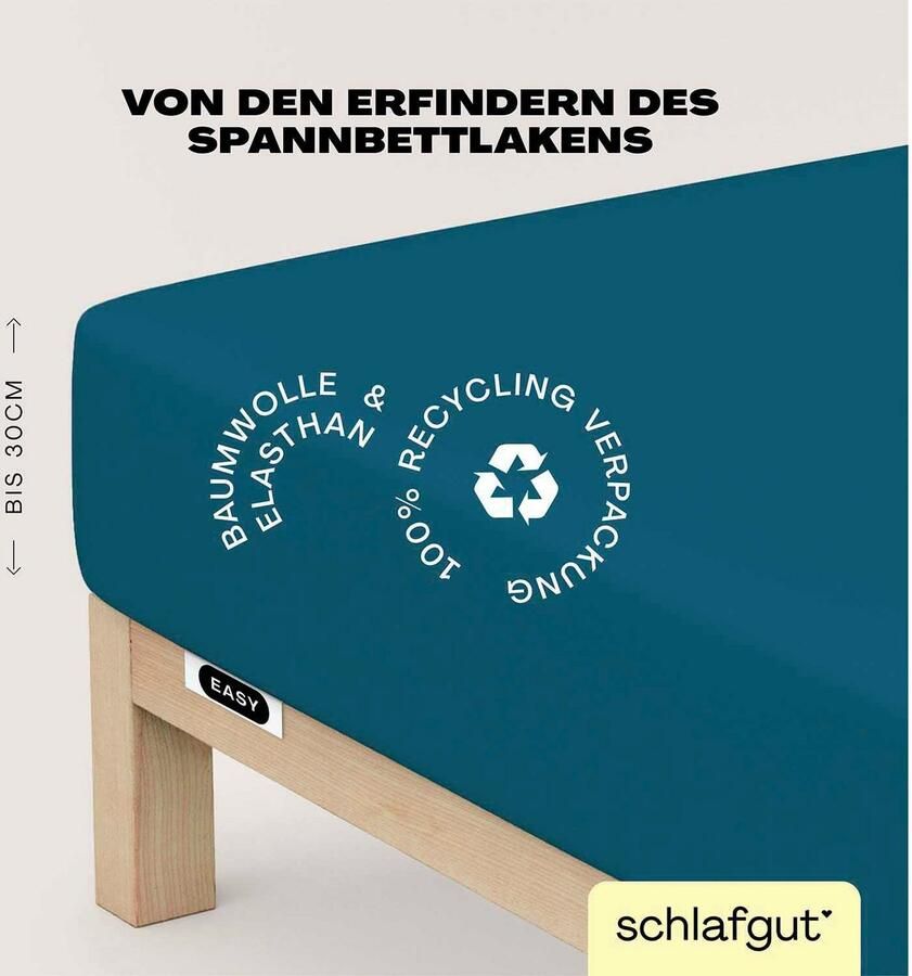 Schlafgut Hoeslaken EASY jersey elastaan MADE IN GREEN by OEKO-TEX (1 stuk) - Foto 12