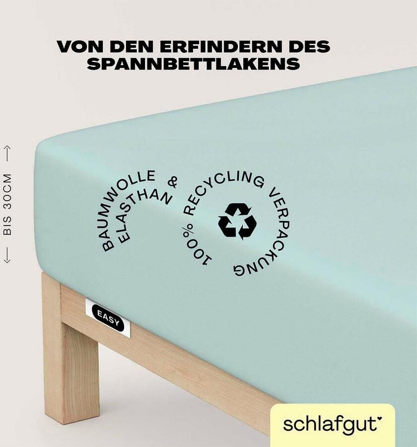Schlafgut Hoeslaken EASY jersey elastaan MADE IN GREEN by OEKO-TEX (1 stuk) - Foto 12