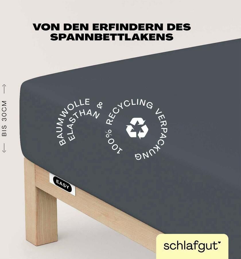 Schlafgut Hoeslaken EASY jersey elastaan MADE IN GREEN by OEKO-TEX (1 stuk) - Foto 13
