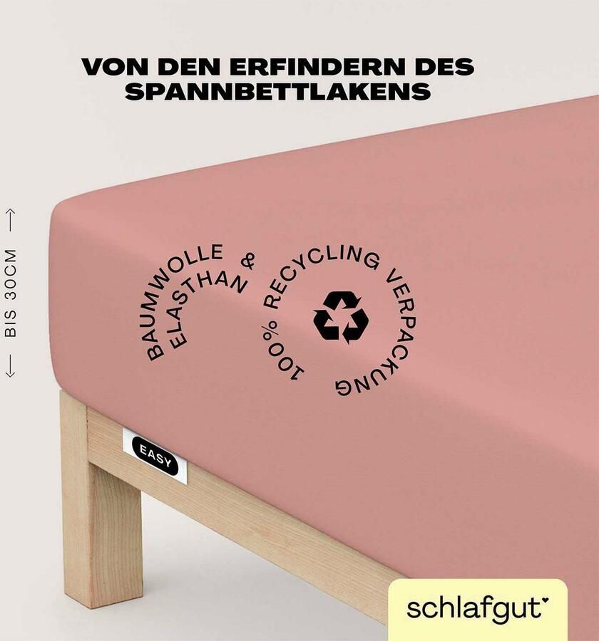 Schlafgut Hoeslaken EASY jersey elastaan MADE IN GREEN by OEKO-TEX (1 stuk) - Foto 12