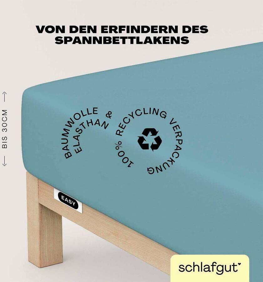 Schlafgut Hoeslaken EASY jersey elastaan MADE IN GREEN by OEKO-TEX (1 stuk) - Foto 12