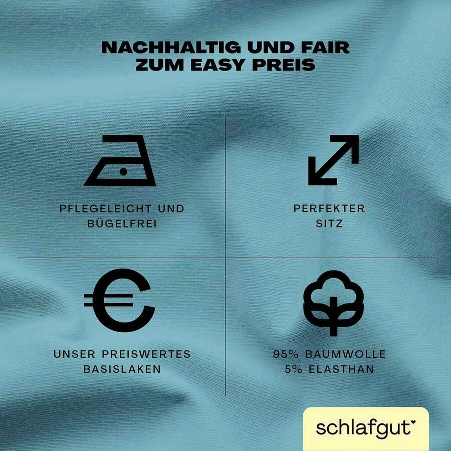 Schlafgut Hoeslaken EASY jersey elastaan MADE IN GREEN by OEKO-TEX (1 stuk) - Foto 5