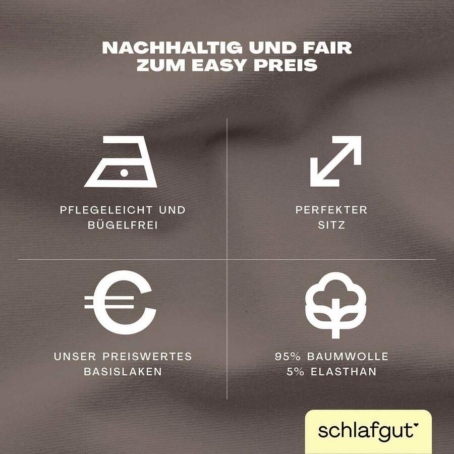 Schlafgut Hoeslaken EASY jersey elastaan MADE IN GREEN by OEKO-TEX (1 stuk) - Foto 5