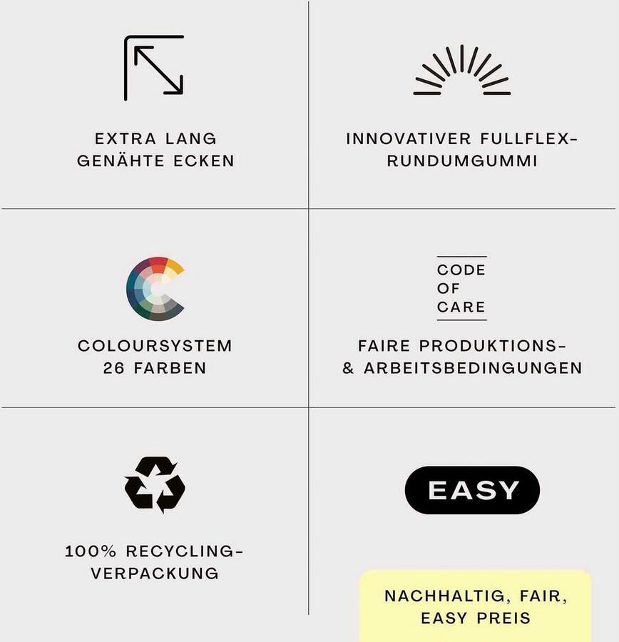 Schlafgut Hoeslaken EASY jersey elastaan MADE IN GREEN by OEKO-TEX (1 stuk) - Foto 9