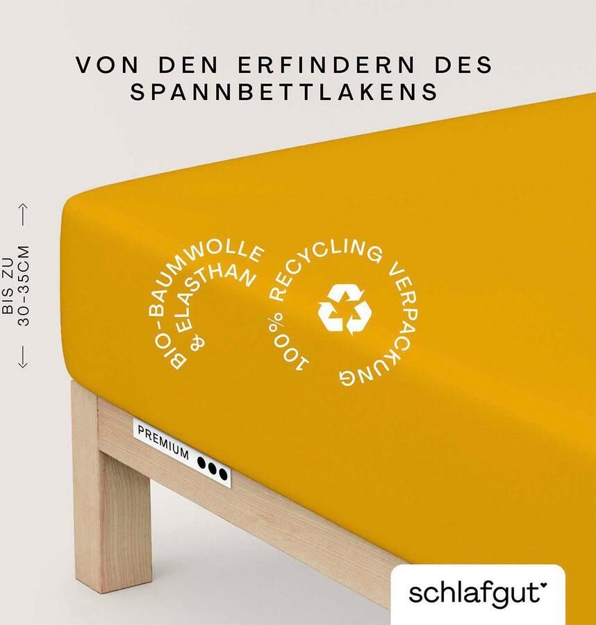 Schlafgut Hoeslaken Premium Zero Waste verpakking PREMIUM kwaliteit (1 stuk) - Foto 8