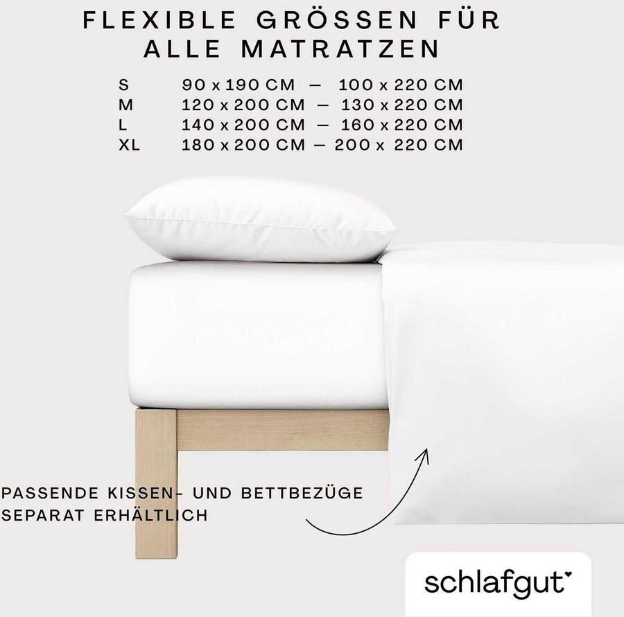 Schlafgut Hoeslaken Premium Zero Waste verpakking PREMIUM kwaliteit (1 stuk) - Foto 7