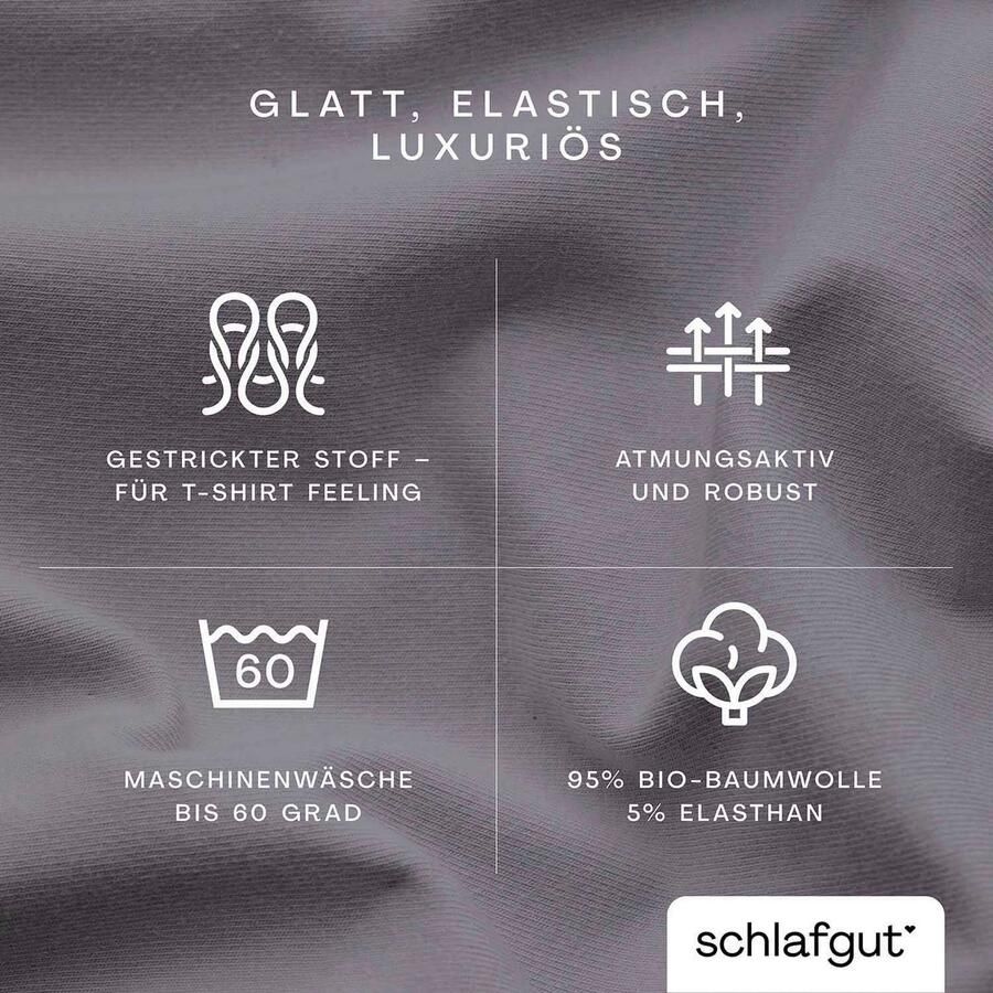 Schlafgut Hoeslaken Premium Zero Waste verpakking PREMIUM kwaliteit (1 stuk)