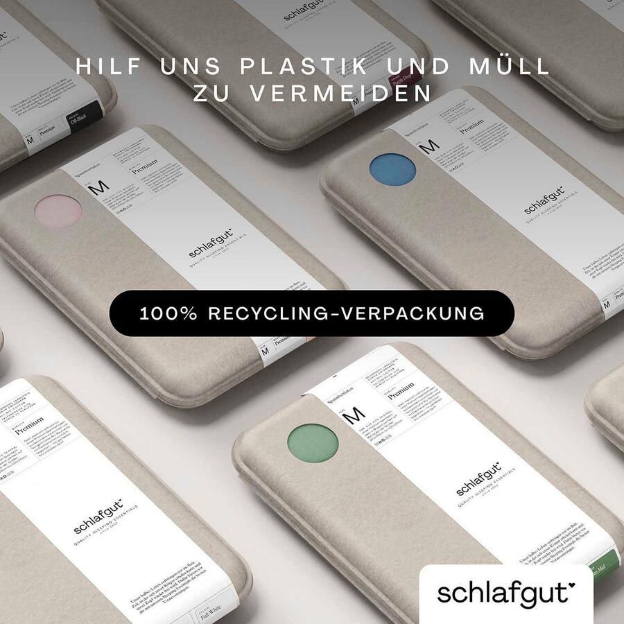 Schlafgut Hoeslaken Premium Zero Waste verpakking PREMIUM kwaliteit (1 stuk) - Foto 3