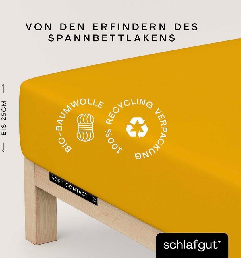 Schlafgut Hoeslaken Soft Contact 100% bio katoen (1 stuk) - Foto 10