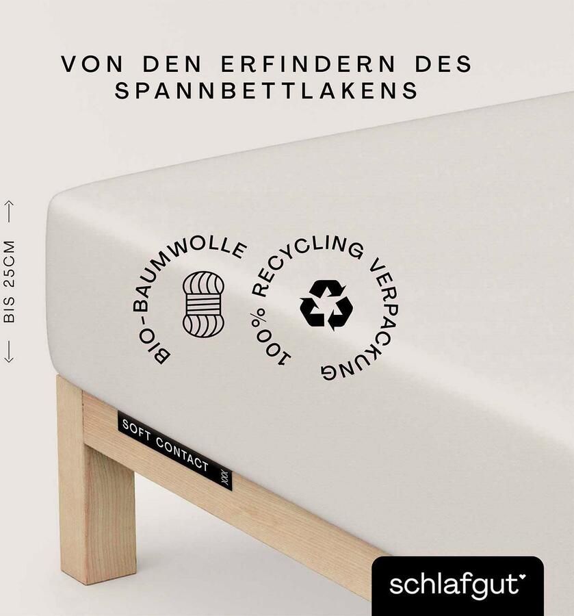 Schlafgut Hoeslaken Soft Contact 100% bio katoen (1 stuk) - Foto 10