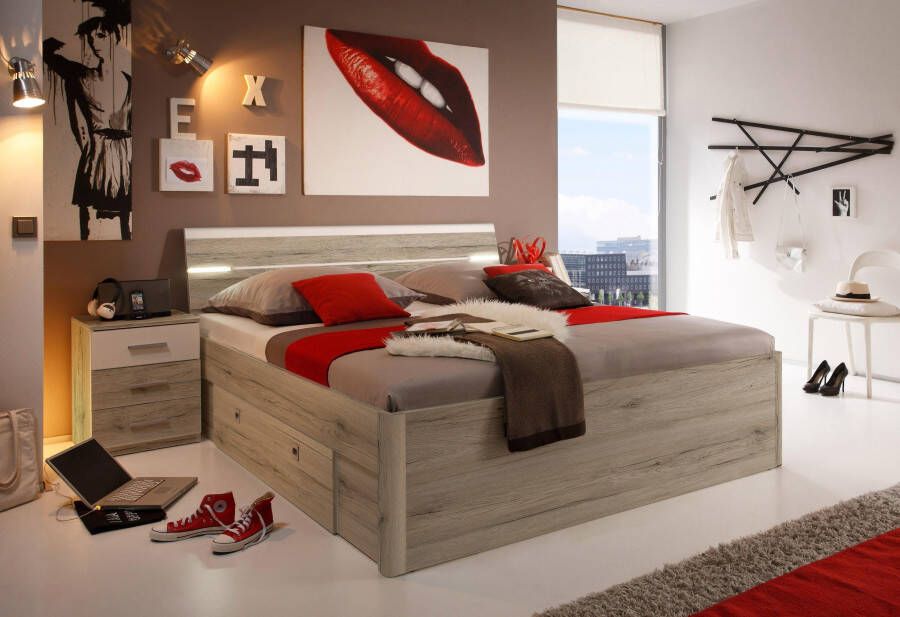 Schlafkontor Bed incl. 2 nachtkastjes en 2 lades