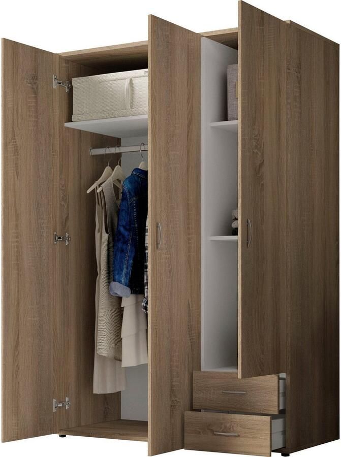 Schlafkontor Draaideurkast Base kledingkast Joe garderobekast waskast bega kast slaapkamer bestseller in 3 breedtes en 2 kleuren - Foto 3