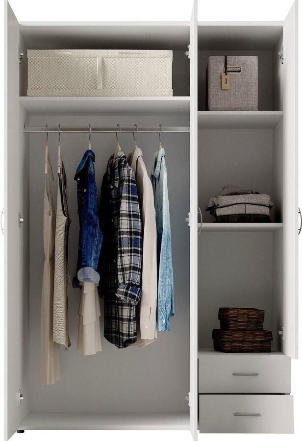 Schlafkontor Draaideurkast Base kledingkast Joe garderobekast waskast bega kast slaapkamer bestseller in 3 breedtes en 2 kleuren - Foto 6