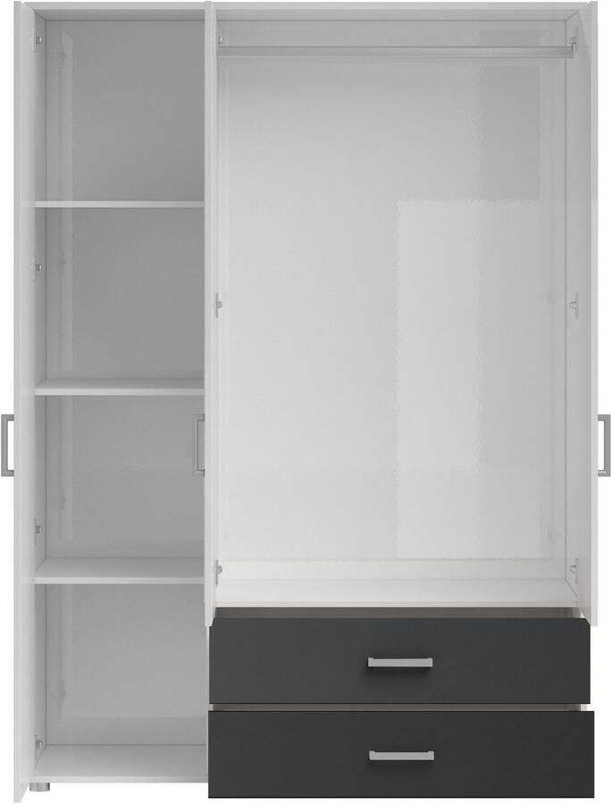 Schlafkontor Draaideurkast Ivar kledingkast met spiegel inclusief 2 spiegeldeuren en 2 kleuraccent lades - Foto 4
