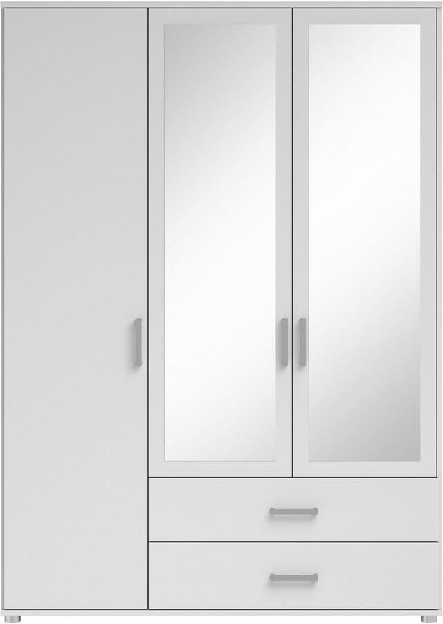 Schlafkontor Draaideurkast Ivar kledingkast met spiegel inclusief 2 spiegeldeuren en 2 kleuraccent lades - Foto 6