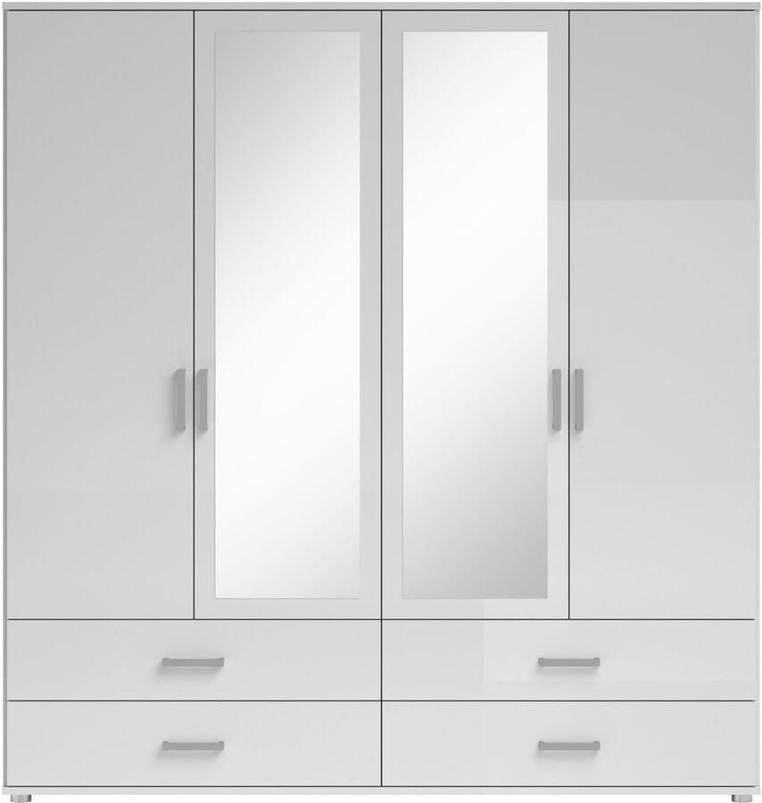 Schlafkontor Draaideurkast Ivar kledingkast met spiegel inclusief 2 spiegeldeuren en 2 kleuraccent lades - Foto 3