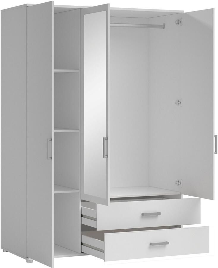 Schlafkontor Draaideurkast Ivar kledingkast met spiegel inclusief 2 spiegeldeuren en 2 kleuraccent lades - Foto 4