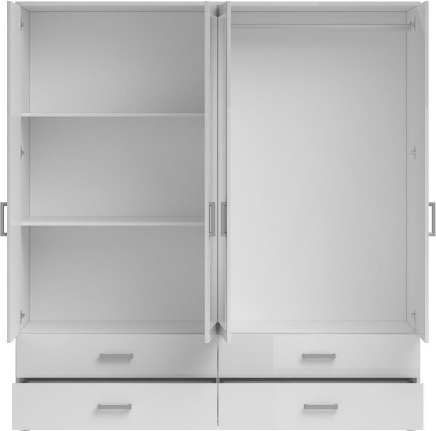 Schlafkontor Draaideurkast Ivar kledingkast met spiegel inclusief 2 spiegeldeuren en 2 kleuraccent lades - Foto 2
