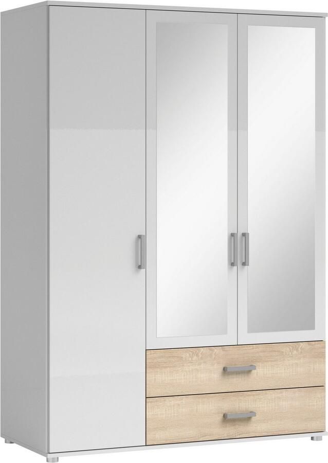 Schlafkontor Draaideurkast Ivar kledingkast met spiegel inclusief 2 spiegeldeuren en 2 kleuraccent lades - Foto 7