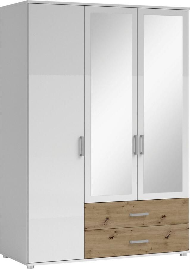 Schlafkontor Draaideurkast Ivar kledingkast met spiegel inclusief 2 spiegeldeuren en 2 kleuraccent lades - Foto 6