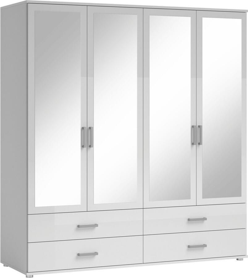 Schlafkontor Draaideurkast Ivar kledingkast met spiegel inclusief 2 spiegeldeuren en 4 kleuraccent lades - Foto 4