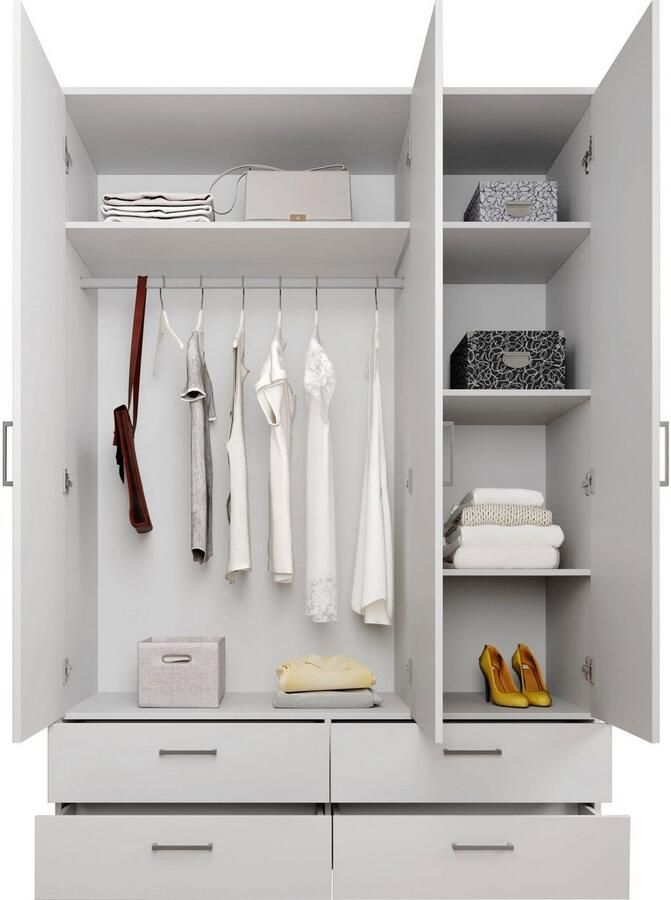 Schlafkontor Draaideurkast Spazio wit slaapkamerkast met spiegel - Foto 5