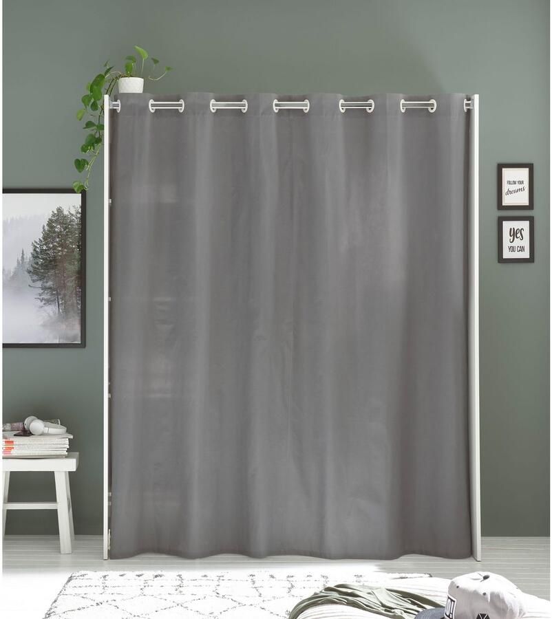 Schlafkontor Kledingkast Jenke kledingkast slaapkamerkast op wielen BESTSELLER Multifunctionele kledingkast met moderne gordijngarderobe - Foto 4