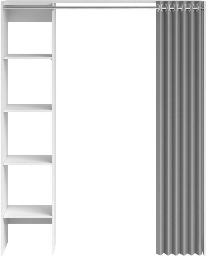 Schlafkontor Kledingkast Jenke kledingkast slaapkamerkast op wielen BESTSELLER Multifunctionele kledingkast met moderne gordijngarderobe - Foto 11