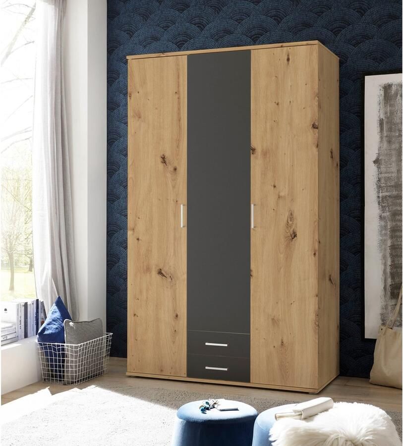 Schlafkontor Kledingkast Marburg bestseller kast garderobe met lades Slaapkamerkast in topkwaliteit in 2 breedtes