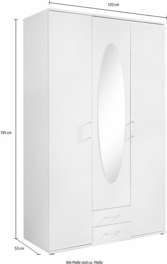 Schlafkontor Kledingkast Paul slaapkamerkast met spiegel Slaapkamer kast garderobe bestseller - Foto 7