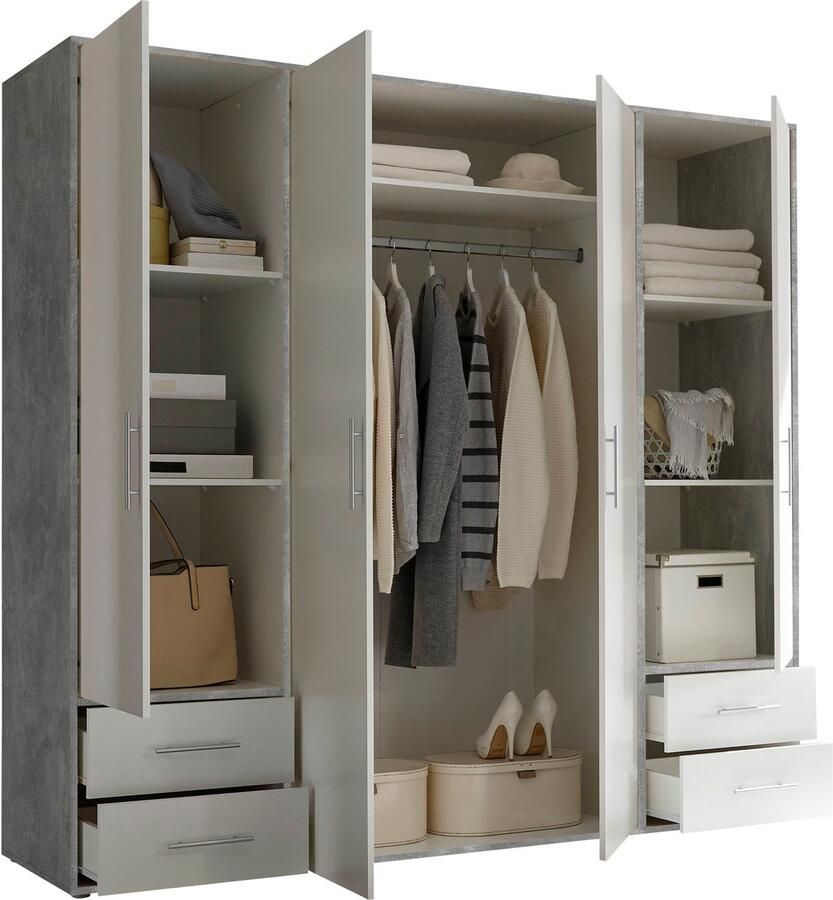 Power+ Pol Power Valencia kledingkast laminaat 4 deuren 206x195x60 cm - Foto 3