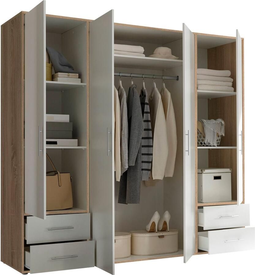 Power+ Pol Power Valencia kledingkast laminaat 4 deuren 206x195x60 cm - Foto 3