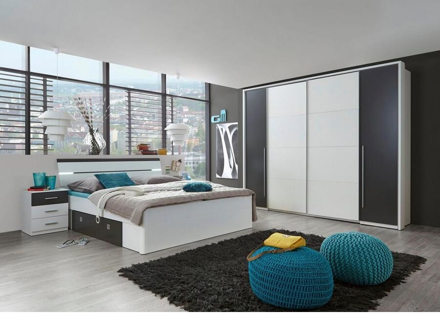 Schlafkontor Ledikant met bergruimte Mars bedombouw inclusief bedlades en nachtkastjes