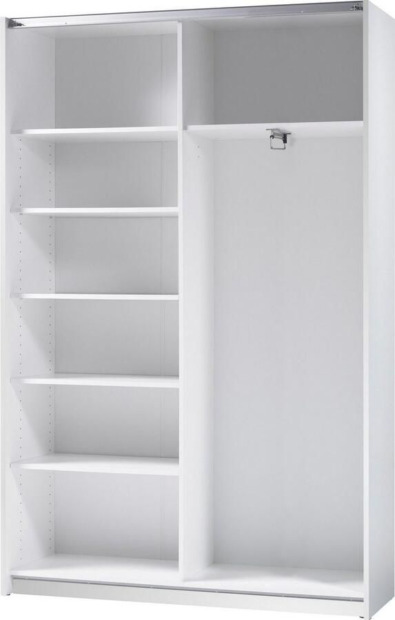 Schlafkontor Schuifdeurkast Heimo Fast kast kledingkast garderobe OTTO´s CHOICE weinig diepte uitschuifbare kledingstang garderobekast 6 planken - Foto 3