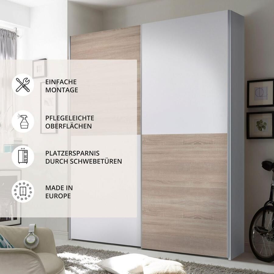 Schlafkontor Schuifdeurkast Time kast kledingkast met schuifdeuren - Foto 3