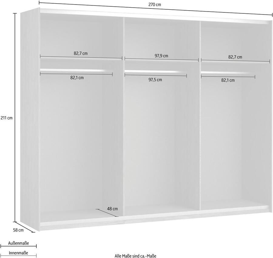 Home24 Zweefdeurkast Budapest loftscape