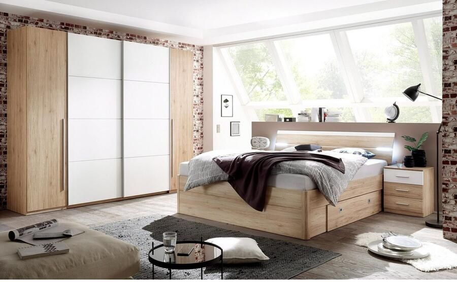 Schlafkontor Ledikant met bergruimte Mars bedombouw inclusief bedlades en nachtkastjes - Foto 2