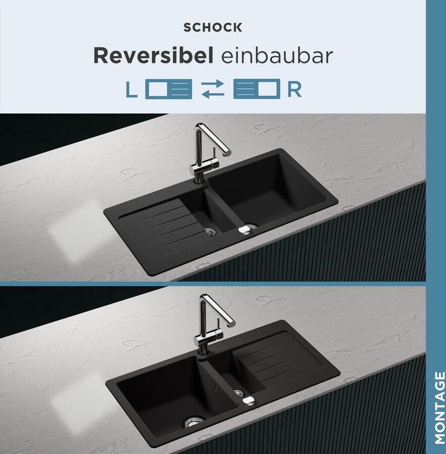Schock Granieten spoelbak Typos DS met uitlekbak - Foto 3