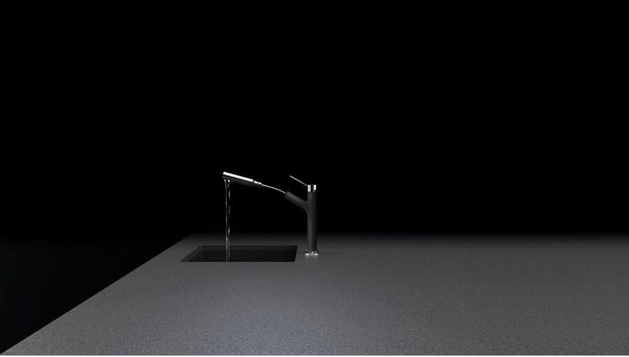 Schock Keukenkraan DION SB uitschuifbare uitloop terugstroombegrenzer draaibereik 120° - Foto 3