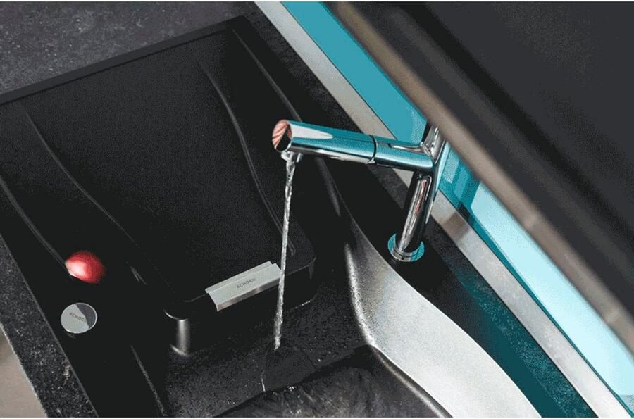 Schock Keukenkraan DION SB uitschuifbare uitloop terugstroombegrenzer draaibereik 120° - Foto 2