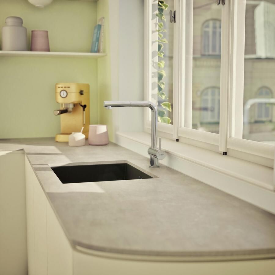 Schock Keukenkraan EPOS uitschuifbare uitloop terugstroombeveiliging zwenkbereik 180° - Foto 2
