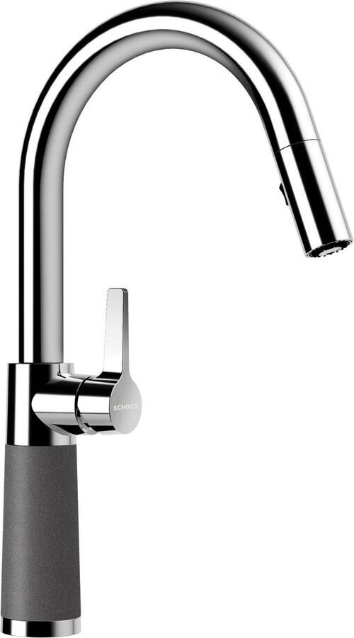 Schock Keukenkraan SC-520 SB uitschuifbaar straal-douche terugstroombegrenzer draaibereik 120°