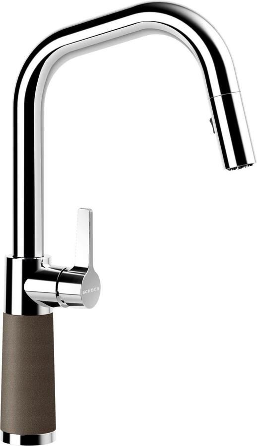 Schock Keukenkraan SC-530 SB uitschuifbaar straal-douche terugstroombegrenzer draaibereik 120°