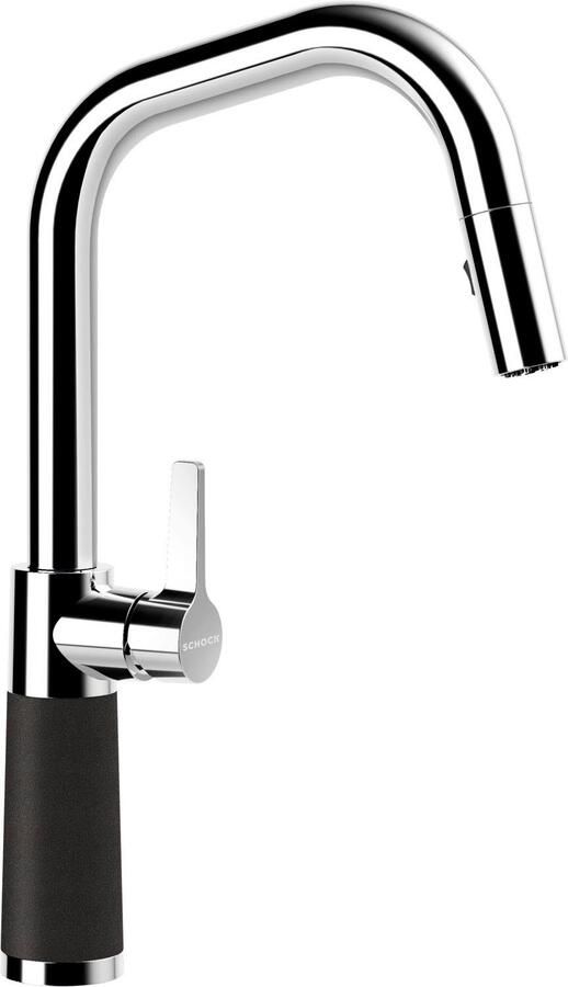 Schock Keukenkraan SC-530 SB uitschuifbaar straal-douche terugstroombegrenzer draaibereik 120°