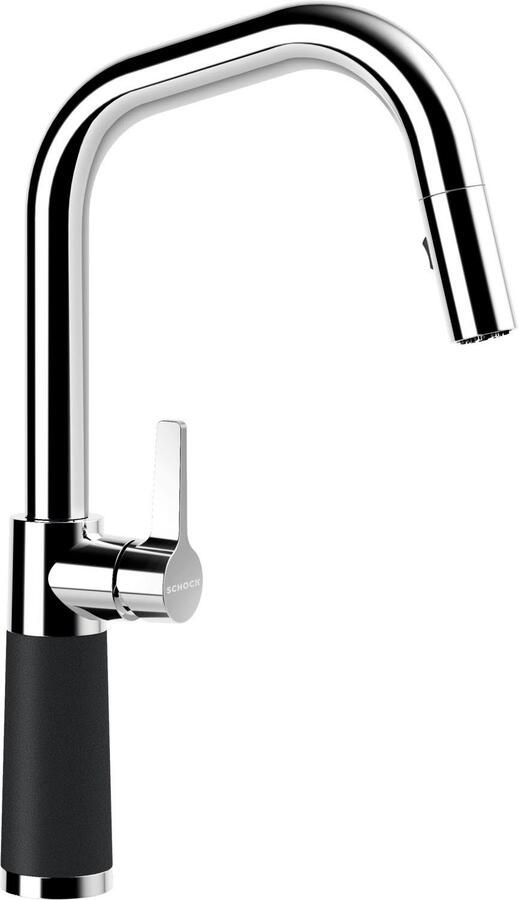 Schock Keukenkraan SC-530 SB uitschuifbaar straal-douche terugstroombegrenzer draaibereik 120°