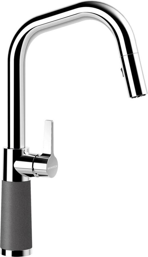 Schock Keukenkraan SC-530 SB uitschuifbaar straal-douche terugstroombegrenzer draaibereik 120°