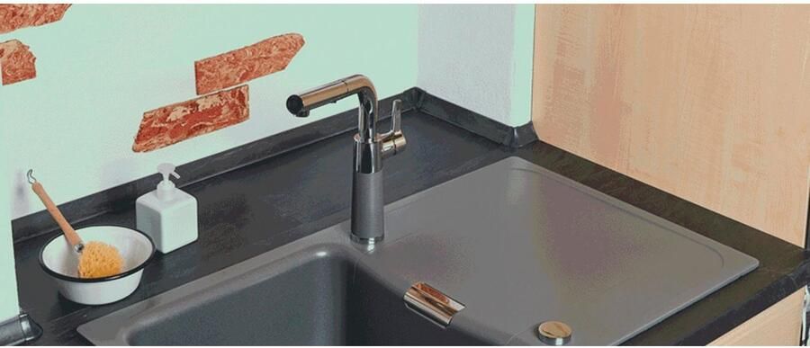 Schock Keukenkraan SC-540 SB uitschuifbaar straal-douche terugstroombegrenzer draaibereik 120° - Foto 3