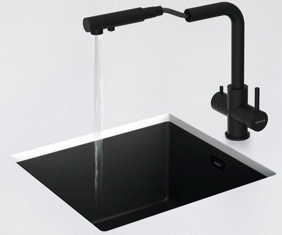 Schock Keukenkraan VITUS Hogedruk uittrekbare uitloop filterwater zwenkbereik 180° - Foto 1